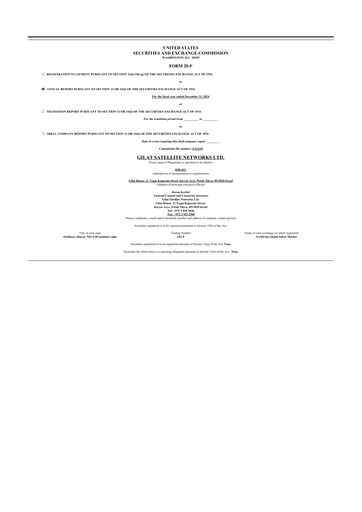 Thumbnail Gilat Satellite Networks 20-F Annual Report 2024