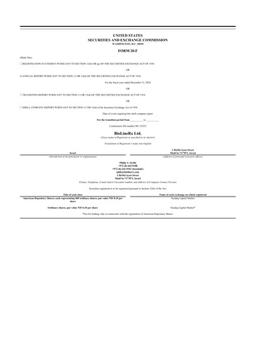 Vorschaubild BioLineRx 20-F Jahresbericht 2024