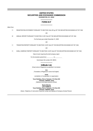 Thumbnail InMode 20-F Annual Report 2025