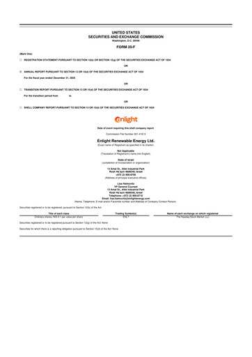 Thumbnail Enlight Renewable Energy 20-F Annual Report 