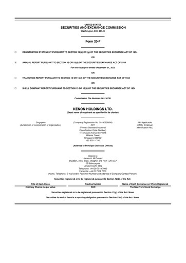 Thumbnail Kenon Holdings 20-F Annual Report 2025