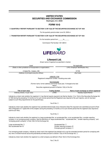 Thumbnail Lifeward 10-Q Quarterly Report FY2026 