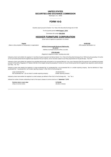 Thumbnail Hooker Furnishings 10-Q Quarterly Report FY 