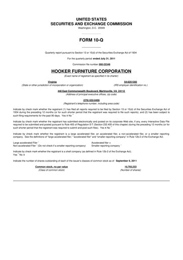 Thumbnail Hooker Furnishings 10-Q Quarterly Report FY2012 