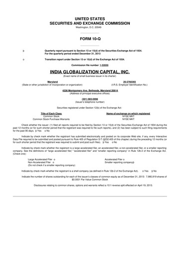 Thumbnail 	IGC Pharma 10-Q Quarterly Report FY2014 