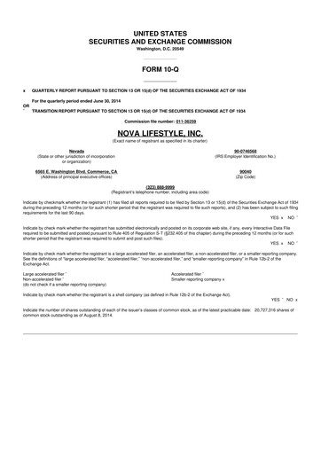 Vorschaubild XMax Inc. 10-Q Quartalsbericht 2014 