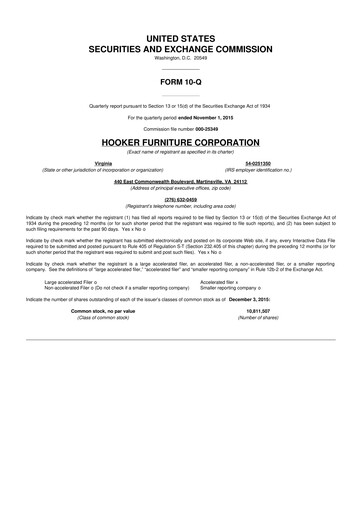 Thumbnail Hooker Furnishings 10-Q Quarterly Report FY2016 