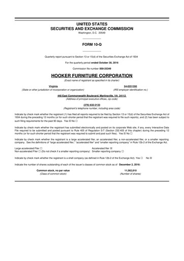 Thumbnail Hooker Furnishings 10-Q Quarterly Report FY2017 