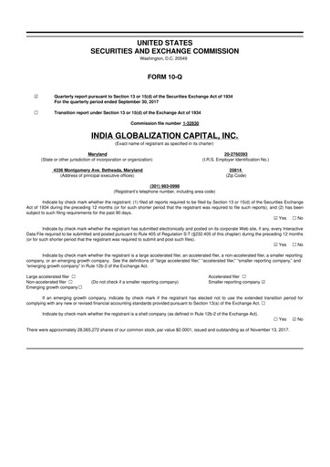 Thumbnail 	IGC Pharma 10-Q Quarterly Report FY2018 