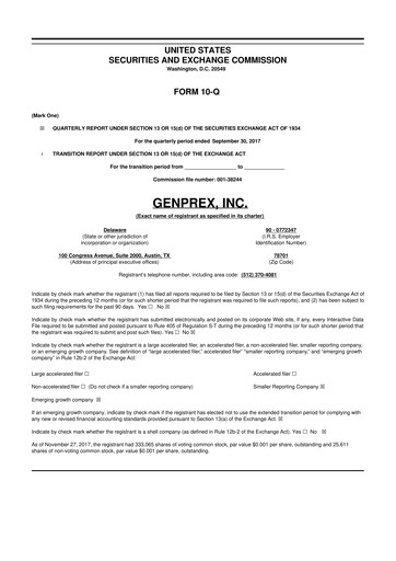 Thumbnail Genprex 10-Q Quarterly Report FY 