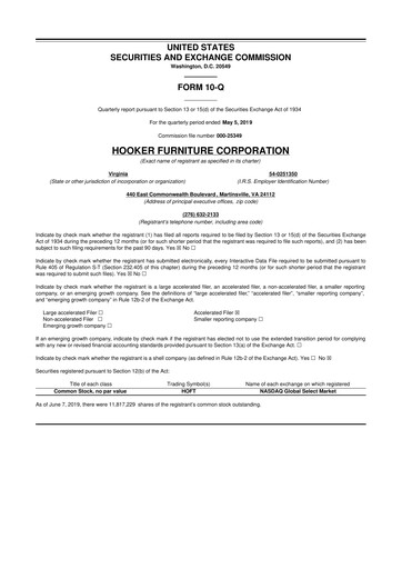 Thumbnail Hooker Furnishings 10-Q Quarterly Report FY2020 