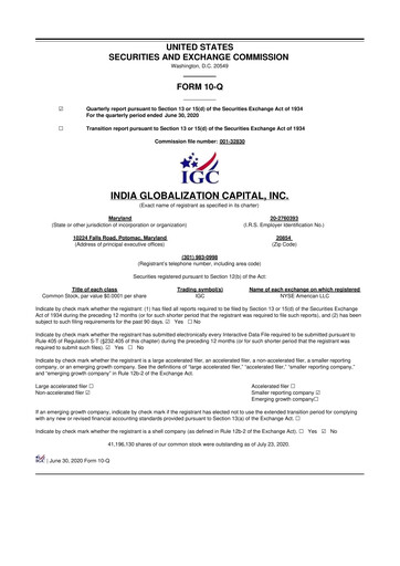 Thumbnail 	IGC Pharma 10-Q Quarterly Report FY2021 