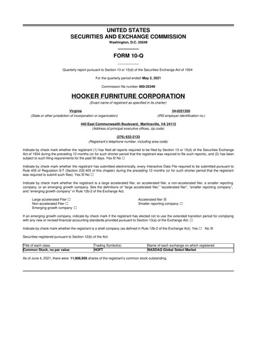 Thumbnail Hooker Furnishings 10-Q Quarterly Report FY2022 