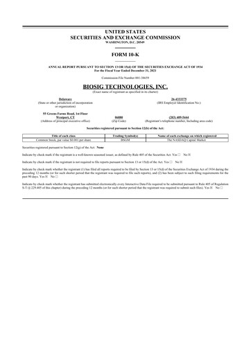Thumbnail BioSig Technologies
 10-K Annual Report 2021