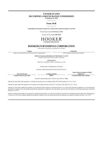 Thumbnail Hooker Furnishings 10-K Annual Report 2025