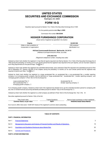 Thumbnail Hooker Furnishings 10-Q Quarterly Report FY2026 
