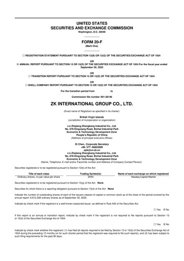 Thumbnail ZK International Group 20-F Annual Report 2025