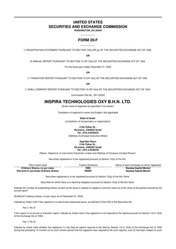 Vorschaubild Inspira Technologies 20-F Jahresbericht 2025