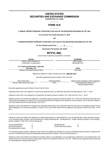 Thumbnail Ryvyl Inc. 10-K Annual Report 2025