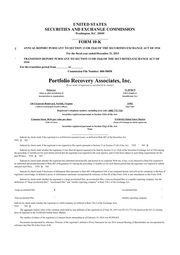 Thumbnail PRA Group
 10-K Annual Report 2013