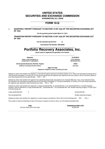 Thumbnail PRA Group
 10-Q Quarterly Report FY2014 