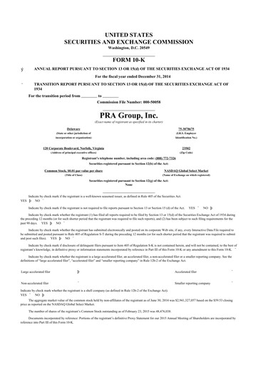 Thumbnail PRA Group
 10-K Annual Report 2014