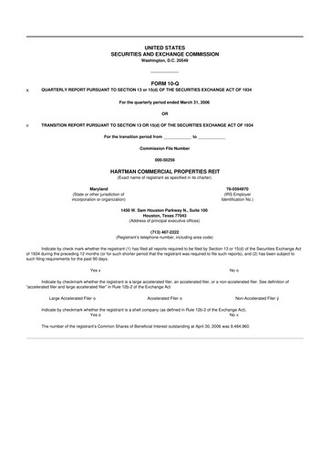 Thumbnail Whitestone REIT 10-Q Quarterly Report FY 