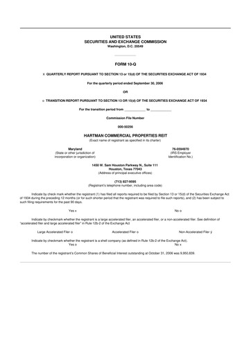 Thumbnail Whitestone REIT 10-Q Quarterly Report FY 