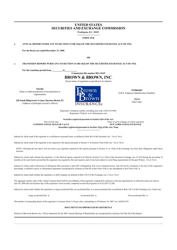 Thumbnail Brown & Brown
 10-K Annual Report 