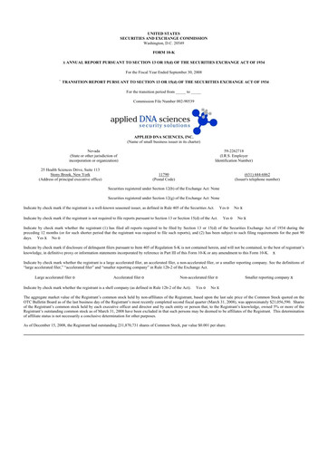 Thumbnail Applied DNA Sciences
 10-K Annual Report 