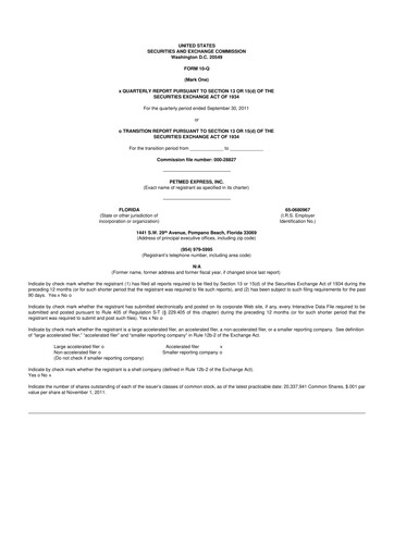 Thumbnail PetMed Express
 10-Q Quarterly Report FY2012 