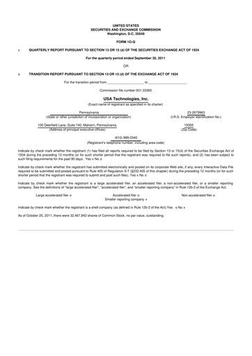Thumbnail Cantaloupe 10-Q Quarterly Report FY2011 