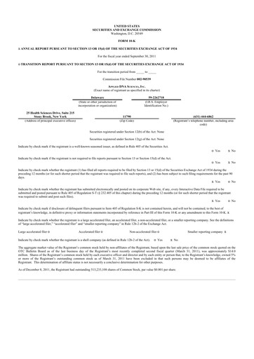 Thumbnail Applied DNA Sciences
 10-K Annual Report 2011