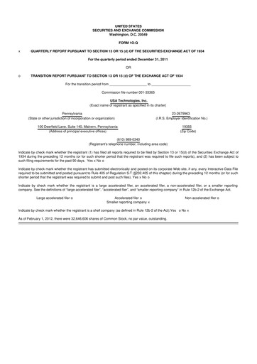 Thumbnail Cantaloupe 10-Q Quarterly Report FY2012 