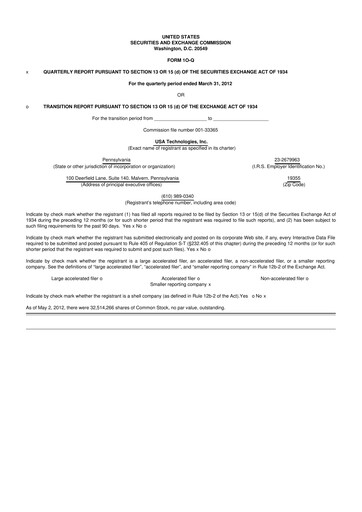 Thumbnail Cantaloupe 10-Q Quarterly Report FY2012 