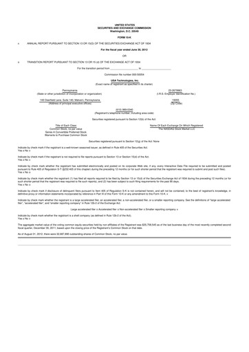 Thumbnail Cantaloupe 10-K Annual Report 2012