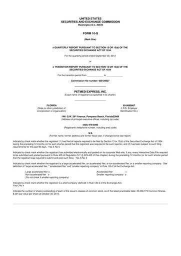 Thumbnail PetMed Express
 10-Q Quarterly Report FY2013 