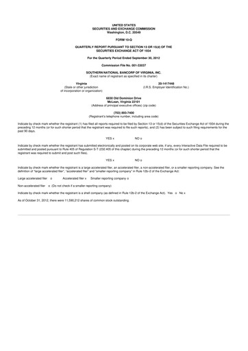 Thumbnail Primis Financial 10-Q Quarterly Report FY2012 