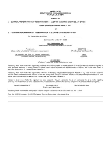 Thumbnail Cantaloupe 10-Q Quarterly Report FY2013 