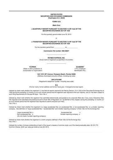 Thumbnail PetMed Express
 10-Q Quarterly Report FY2013 