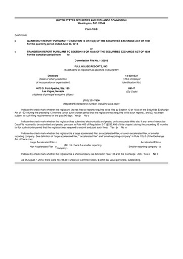 Vorschaubild Full House Resorts
 10-Q Quartalsbericht 2013 