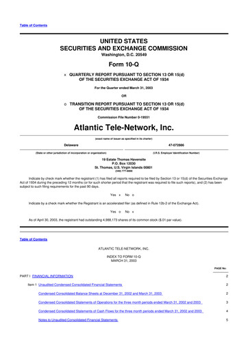 Thumbnail ATN International 10-Q Quarterly Report FY 