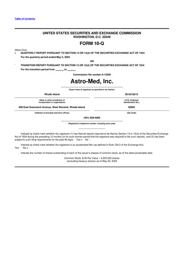 Thumbnail AstroNova, Inc. 10-Q Quarterly Report FY 