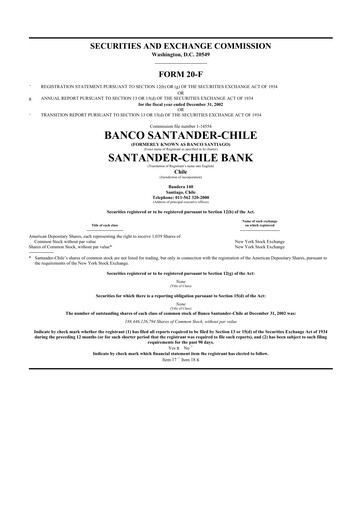 Thumbnail Banco Santander-Chile 20-F Annual Report 