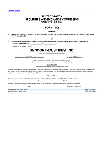 Thumbnail Gencor Industries
 10-Q Quarterly Report FY 