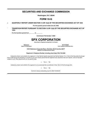 Thumbnail SPX Technologies 10-Q Quarterly Report FY 