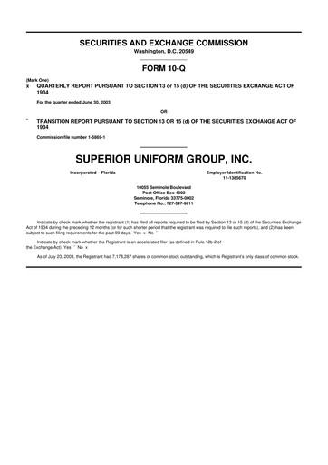 Thumbnail Superior Group of Companies 10-Q Quarterly Report FY 