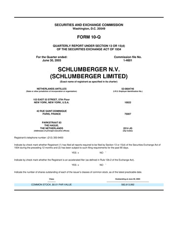 Thumbnail SLB (Schlumberger) 10-Q Quarterly Report FY 