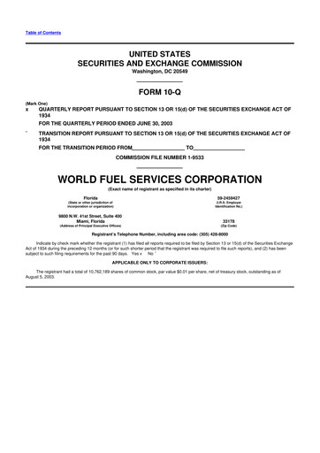 Thumbnail World Kinect 10-Q Quarterly Report FY 