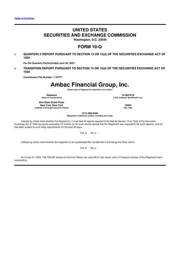 Vorschaubild Octave Specialty Group 10-Q Quartalsbericht  